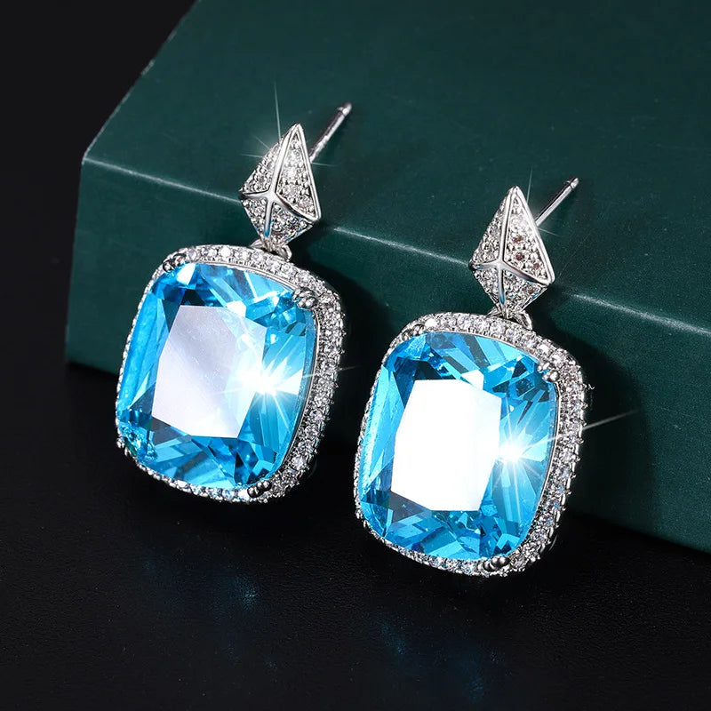 💙 Parure Impériale Saphir Bleu - Necklace, Ring & Earrings Éclat Prestige